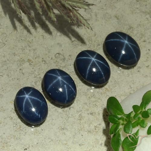 4.43ctw Natural Dark Blue Star Sapphire, Oval, Opaque