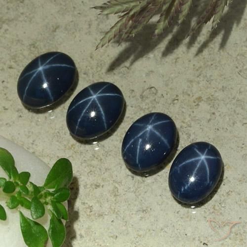 4.43 ctw Blue Star Sapphire Stones, Natural Star Sapphire in Oval Cabochon Shape for Sale