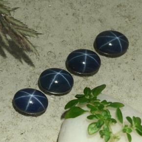 Deep Blue Star Sapphire Gem - 1.2ct Oval Cabochon (ID: 489818)