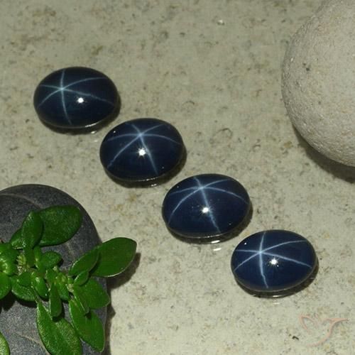 4.03 ctw Blue Star Sapphire Stones, Natural Star Sapphire in Oval Cabochon Shape for Sale
