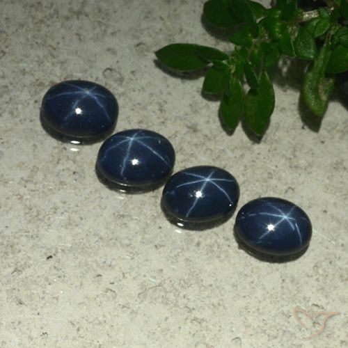 4.25ctw Natural Dark Blue Star Sapphire, Oval, Opaque