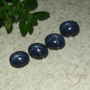 4.25 ctw Blue Star Sapphire Stones, Natural Star Sapphire in Oval Cabochon Shape for Sale