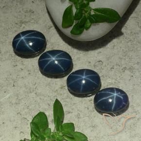 3.65 ctw Blue Star Sapphire Stones, Natural Star Sapphire in Oval Cabochon Shape for Sale