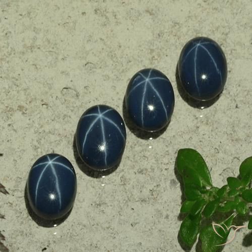 5.11ctw Natural Dark Blue Star Sapphire, Oval, Opaque