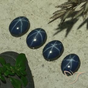 2.86 ctw Blue Star Sapphire Stones, Natural Star Sapphire in Oval Cabochon Shape for Sale