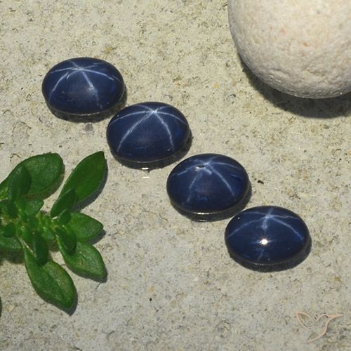4.00ctw Natural Dark Blue Star Sapphire, Oval, Opaque