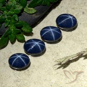 4.61 ctw Blue Star Sapphire Stones, Natural Star Sapphire in Oval Cabochon Shape for Sale