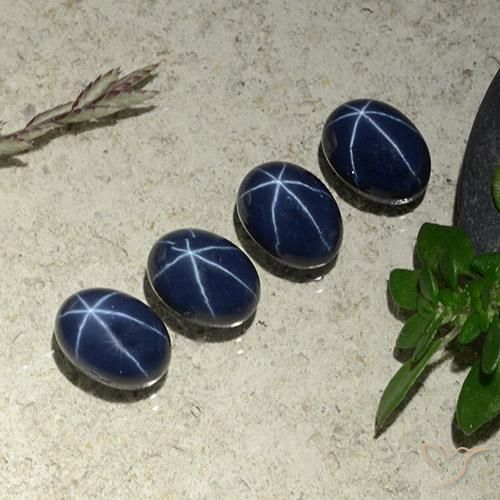 6.34 ct Blue Star Sapphire, 7.2 x 5.1 mm Oval Cut From Thailand, Photo A
