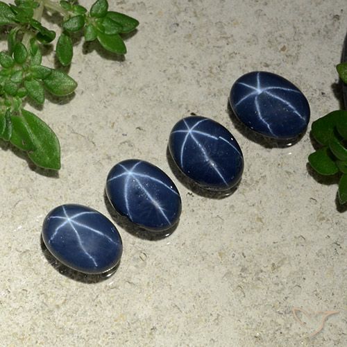 3.92ctw Natural Deep Navy Blue Star Sapphire, Oval, Opaque
