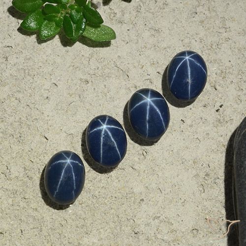 4.05 ct Blue Star Sapphire, 6.9 x 5.1 mm Oval Cut From Thailand, Photo A