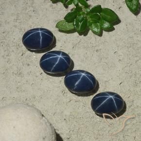 4.60 ctw Blue Star Sapphire Stones, Natural Star Sapphire in Oval Cabochon Shape for Sale