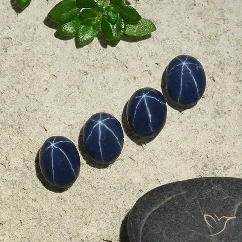 3.86ctw Natural Deep Blue Star Sapphire, Oval, Opaque