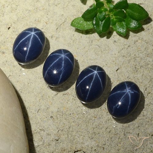 6.26 ct Blue Star Sapphire, 7.1 x 5.2 mm Oval Cut From Thailand, Photo A