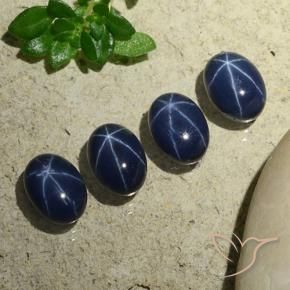 6.26 ctw Blue Star Sapphire Stones, Natural Star Sapphire in Oval Cabochon Shape for Sale