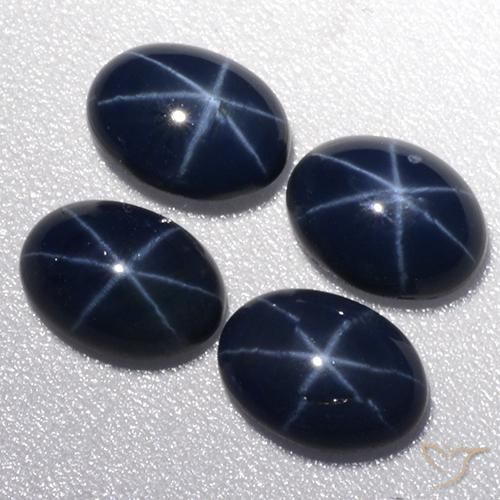 4.29 ctw Blue Star Sapphire Stones, Natural Star Sapphire in Oval Cabochon Shape for Sale