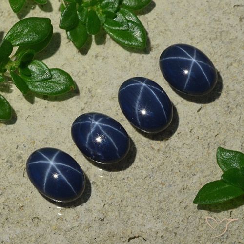 5.24 ct Blue Star Sapphire, 7 x 5.2 mm Oval Cut From Thailand, Photo A