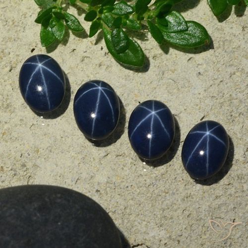 4.38ctw Natural Dark Blue Star Sapphire, Oval, Opaque