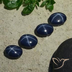 3.34 ctw Blue Star Sapphire Stones, Natural Star Sapphire in Oval Cabochon Shape for Sale