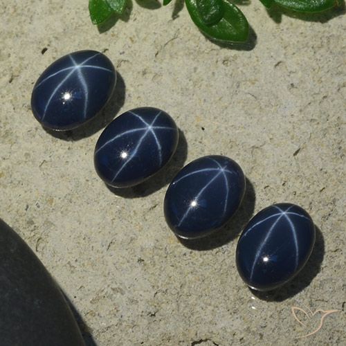 5.37ctw Natural Deep Blue Star Sapphire, Oval, Opaque