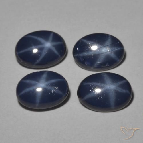 3.73ctw Natural Dark Blue Star Sapphire, Oval, Opaque