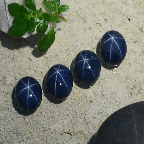 Dark Blue Star Sapphire Gem - 1.3ct Oval Cabochon (ID: 490213)