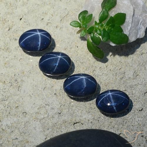4.71 ctw Blue Star Sapphire Stones, Natural Star Sapphire in Oval Cabochon Shape for Sale