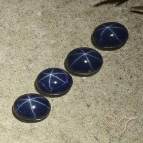 4.90 ctw Blue Star Sapphire Stones, Natural Star Sapphire in Oval Cabochon Shape for Sale