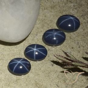 3.02 ctw Blue Star Sapphire Stones, Natural Star Sapphire in Oval Cabochon Shape for Sale