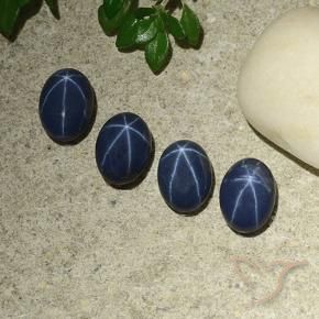 4.27 ctw Blue Star Sapphire Stones, Natural Star Sapphire in Oval Cabochon Shape for Sale