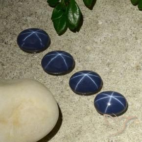 3.43 ctw Blue Star Sapphire Stones, Natural Star Sapphire in Oval Cabochon Shape for Sale