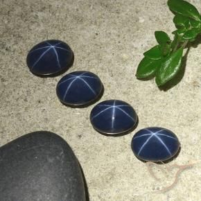 4.52 ctw Blue Star Sapphire Stones, Natural Star Sapphire in Oval Cabochon Shape for Sale