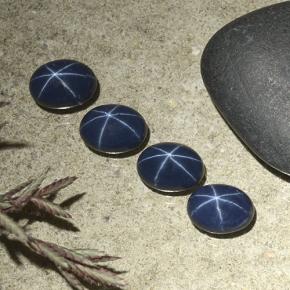 5.03 ctw Blue Star Sapphire Stones, Natural Star Sapphire in Oval Cabochon Shape for Sale