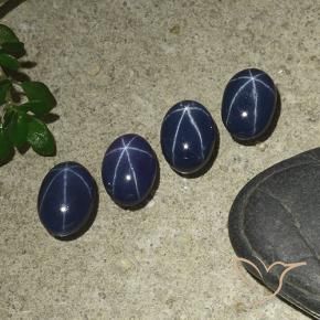 4.72 ctw Blue Star Sapphire Stones, Natural Star Sapphire in Oval Cabochon Shape for Sale