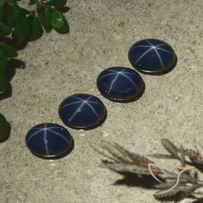 4.35 ctw Blue Star Sapphire Stones, Natural Star Sapphire in Oval Cabochon Shape for Sale