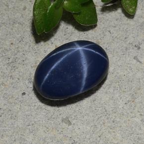 1.07 ct Blue Star Sapphire Stone, Natural Star Sapphire in Oval Cabochon Shape for Sale