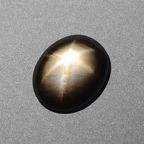 2.39 ct Black Star Sapphire Stone, Natural Star Sapphire in Oval Cabochon Shape for Sale