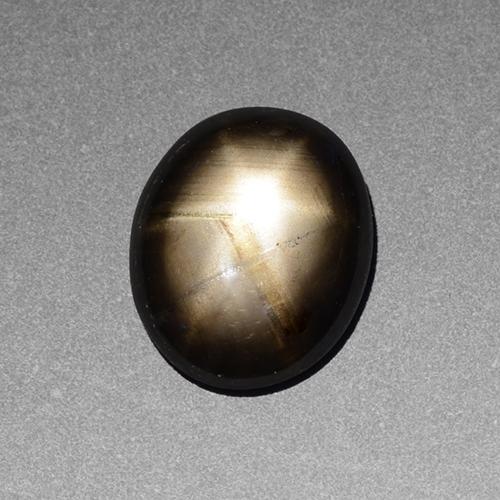 Star Sapphire Gemstone in 9.6 x 7.9 mm Size for Sale, Star Sapphire Stone in Black Color