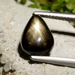 4.3ct Pear Cabochon Black Star Sapphire Gem for sale 4.3ct Pear Cabochon Black Star Sapphire Gem (ID: 498756)