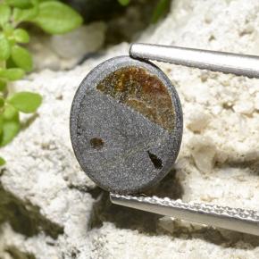 Star Sapphire Gemstone in 10 x 8 mm (calibrated) Size for Sale, Star Sapphire Stone in Black Color