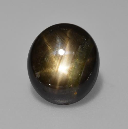 Черный Звездчатый Сапфир Камень - 2.8ct Овал Кабошон (ID: 498774)
