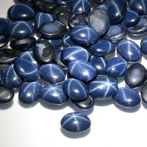 1.05 ct Blue Star Sapphire Gemstone, Star Sapphire Gem in Oval Cabochon Shape for Sale.
