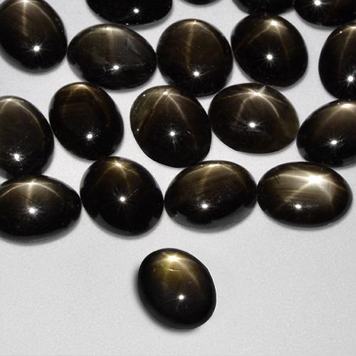 Black Star Sapphire Gem - 4.5ct Oval Cabochon (ID: 516115)