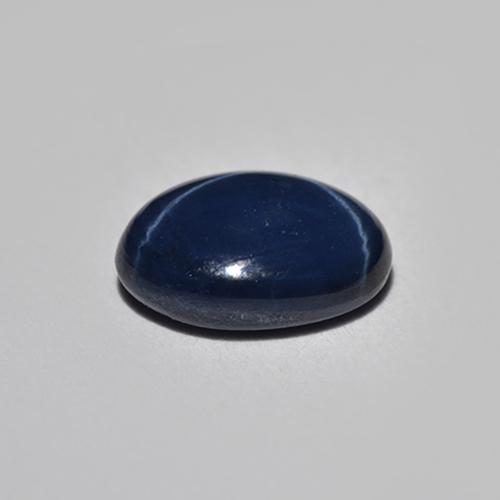 Star Sapphire Gemstone in 7 x 5.3 mm Size for Sale, Star Sapphire Stone in Deep Blue Color