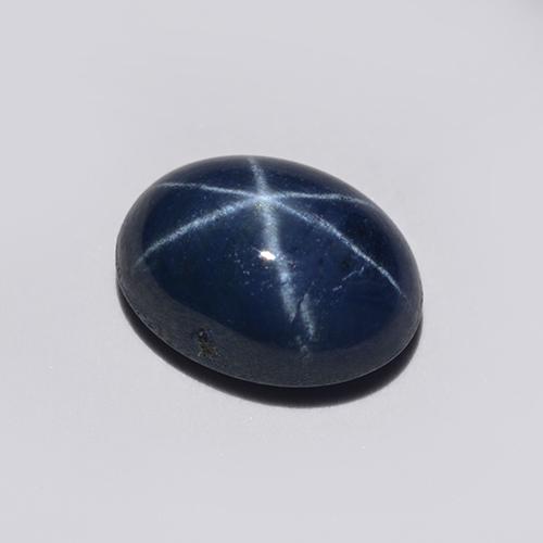 Deep Navy Blue Star Sapphire Gem - 1.2ct Oval Cabochon (ID: 516401)