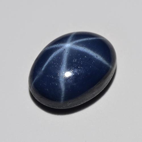 Dark Blue Star Sapphire Gem - 1.4ct Oval Cabochon (ID: 516407)