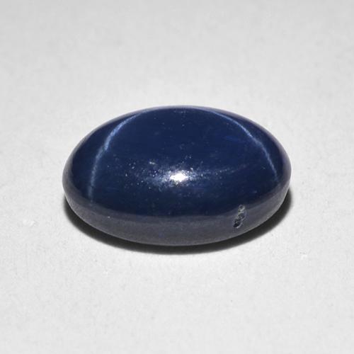 Star Sapphire Gemstone in 7 x 5.2 mm Size for Sale, Star Sapphire Stone in Twilight Blue Color