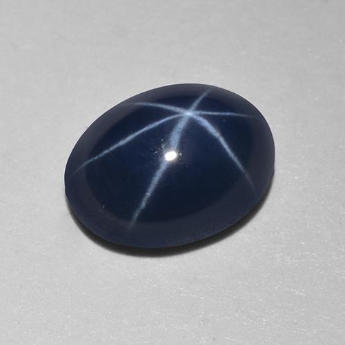 Deep Navy Blue Star Sapphire Gem - 1.3ct Oval Cabochon (ID: 517293)