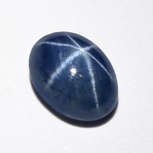 Midnight Blue Star Sapphire Gem - 1.6ct Oval Cabochon (ID: 517294)