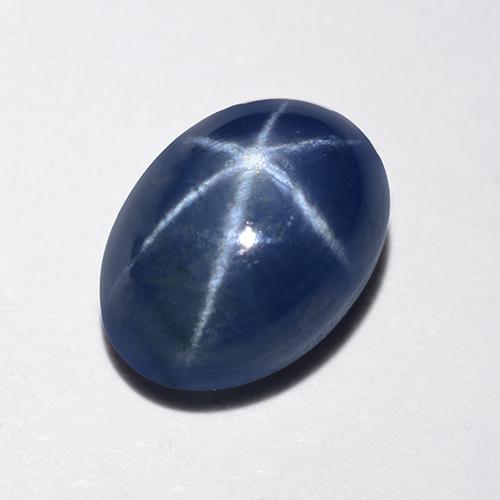 1.59 ct Blue Star Sapphire Stone, Natural Star Sapphire in Oval Cabochon Shape for Sale