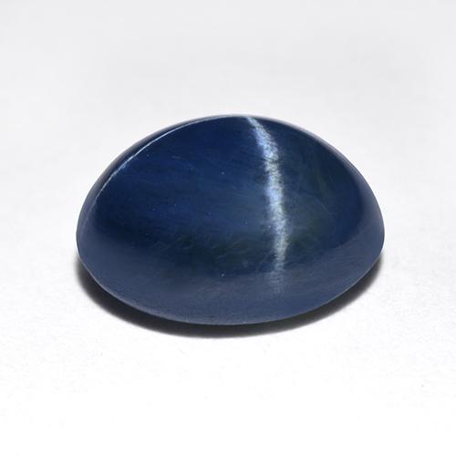 Star Sapphire Gemstone in 7 x 5 mm (calibrated) Size for Sale, Star Sapphire Stone in Midnight Blue Color